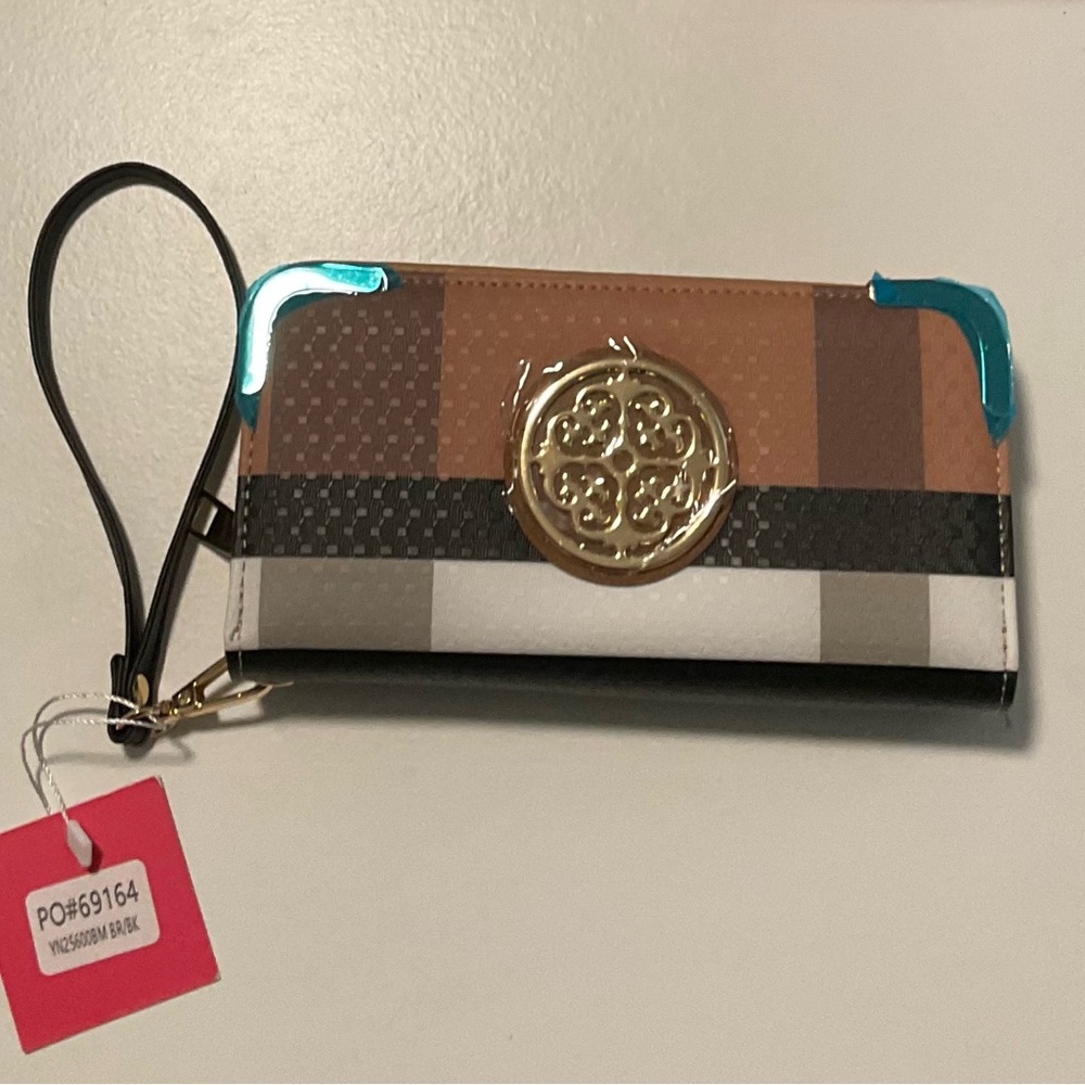 Iconic Bags New York Multicolor Wallet with Gold Accent